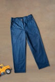 One Friday Kids Girls Navy Blue Solid Trouser