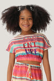 One Friday Kids Girls Multicolored Round Neck Crop Top - One Friday World