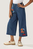 One Friday Kids Girls Floral Printed Blue Flared Pants - One Friday World