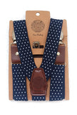 One Friday Navy Blue Polka Dot Print Suspender - One Friday World