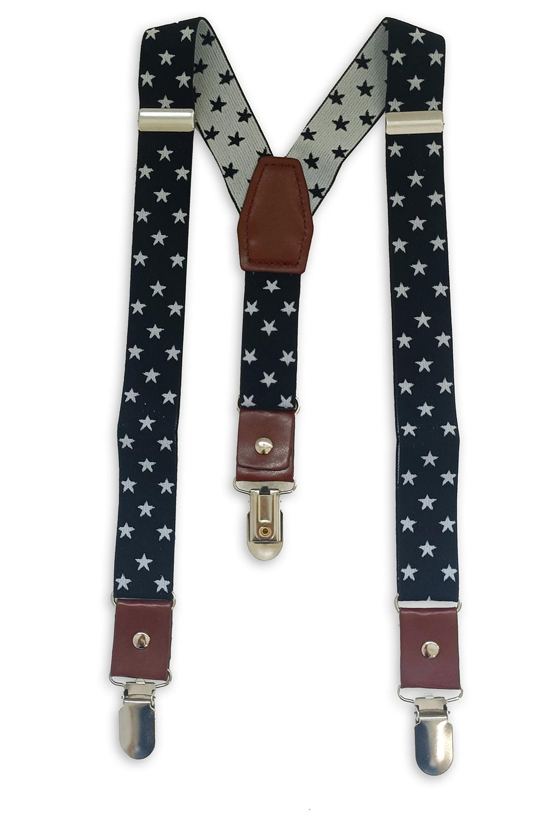 One Friday White Star Print Suspender - One Friday World