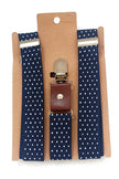 One Friday Navy Blue Polka Dot Print Suspender - One Friday World