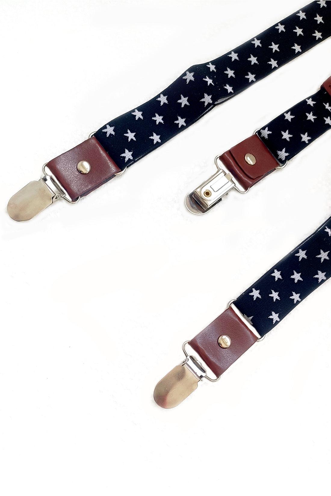 One Friday White Star Print Suspender - One Friday World