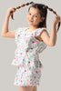 One Friday Kids Girls Bambi Printed Laced Cotton Top - One Friday World