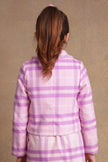 One Friday Kids Girls Pink & Lilac Checkered Blazer