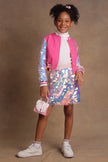 One Friday Kids Girls Large Disc Sequin Skirt