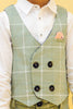 One Friday Kids Boys Green  Check Waist Coat