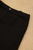 One Friday Baby Boys Black Solid Trouser