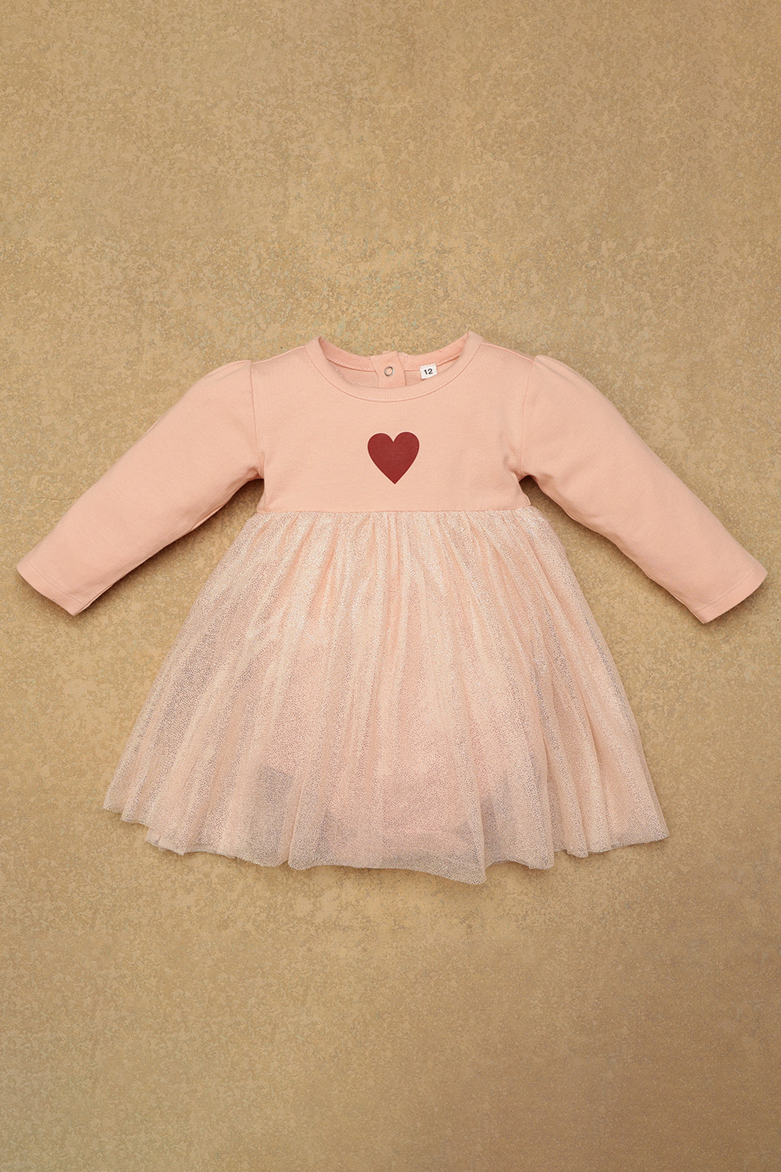 One Friday Baby Girls Pink Flock Dot Dress