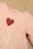 One Friday Baby Girls Pink Flock Dot Dress