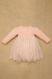 One Friday Baby Girls Pink Flock Dot Dress