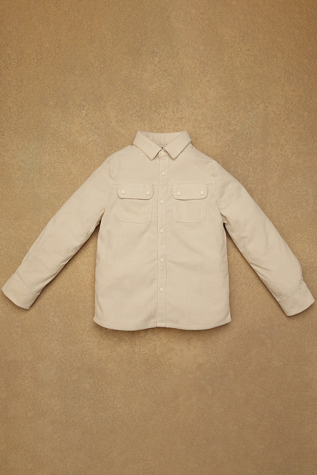 One Friday Kids Boys Off White Solid OverShirt