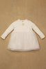 One Friday Baby Girls Off White Solid Dress