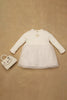 One Friday Baby Girls Off White Solid Dress