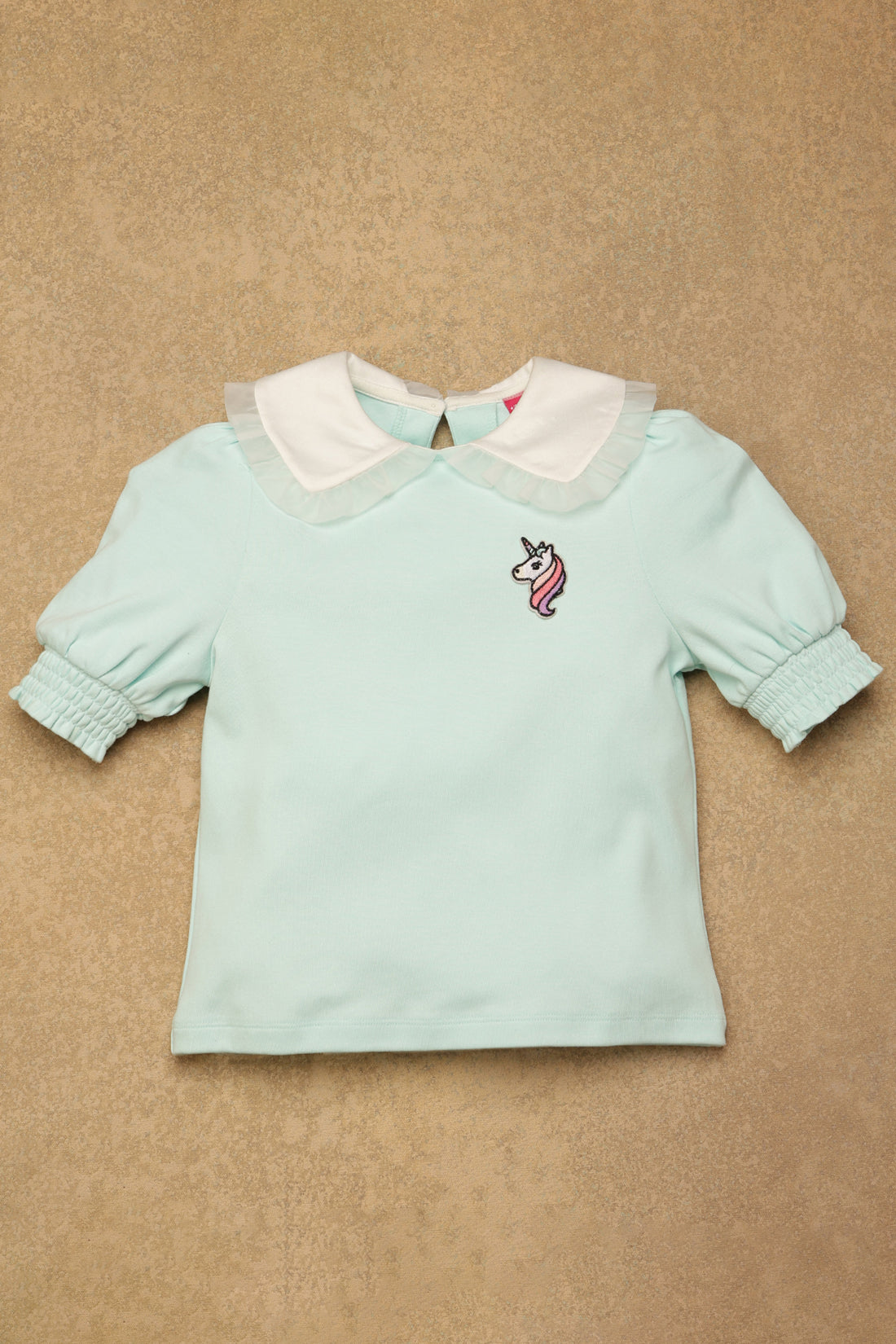 One Friday Kids Girls Blue Solid Top