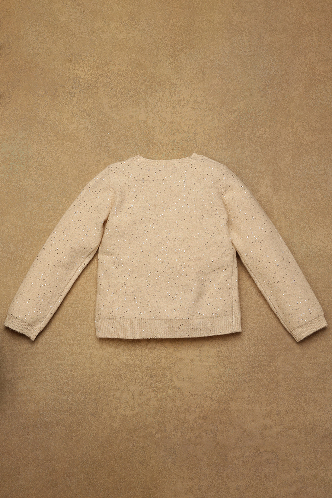 One Friday Girls Off White Solid Sweater