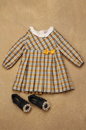 One Friday Baby Girls Multi Checks Dress