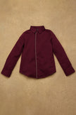 One Friday Kids Boys Burgundy Solid Shirt