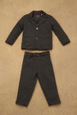 One Friday Baby Boys Grey Solid  Two Piece Suit