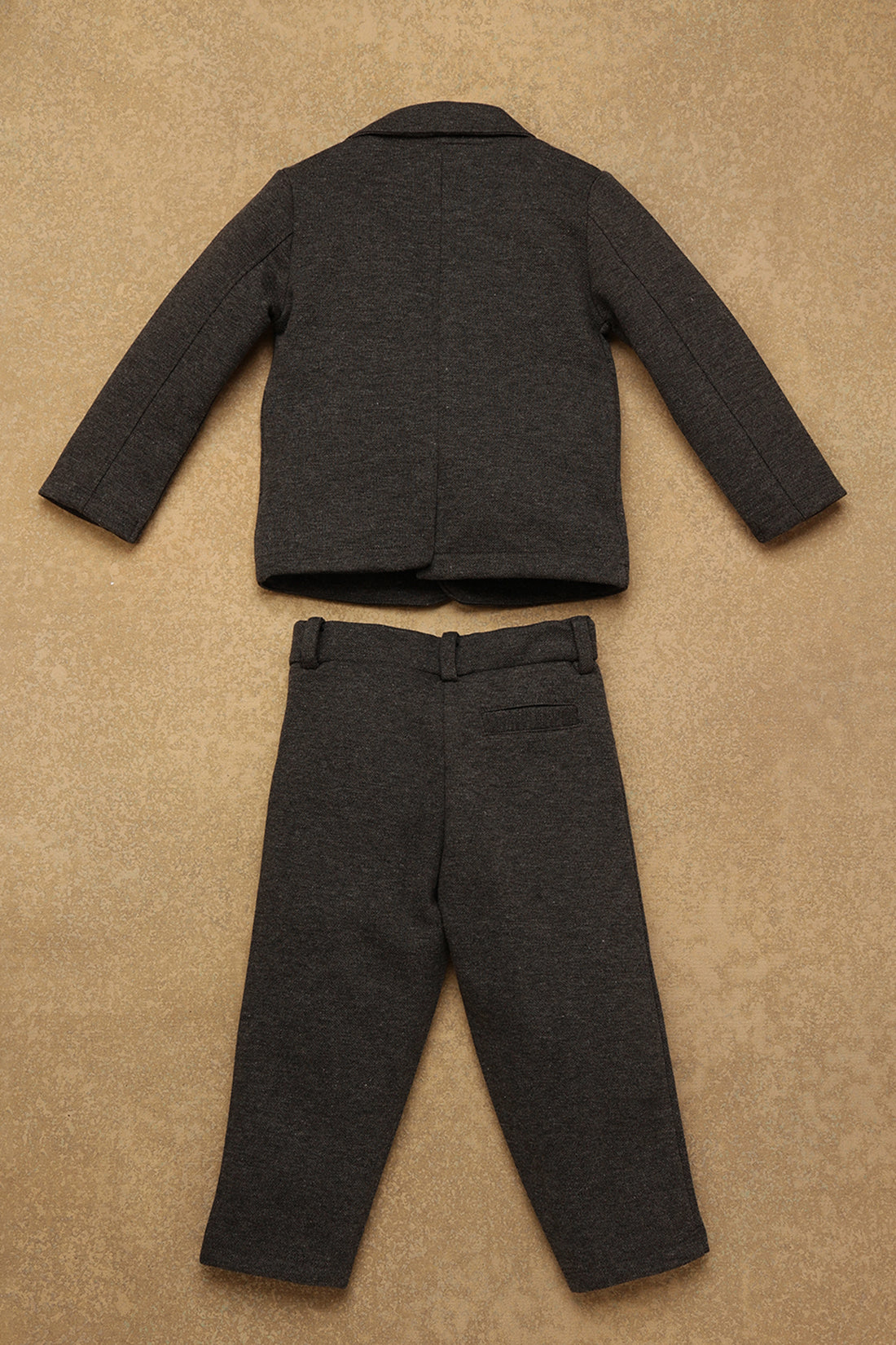 One Friday Baby Boys Grey Solid  Two Piece Suit