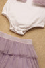 One Friday Baby Girls Lilac Solid Top With Skirt