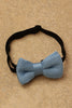 One Friday Blue Woven Solid Bow