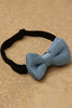 One Friday Blue Woven Solid Bow