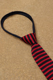 One Friday Red Woven Stripes Tie