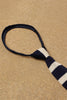 One Friday Navy Blue Woven Stripes Tie