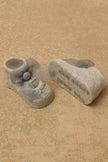 One Friday Grey Knitted Solid Socks Set Of 2