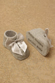 One Friday Grey Knitted Solid Socks Set Of 2