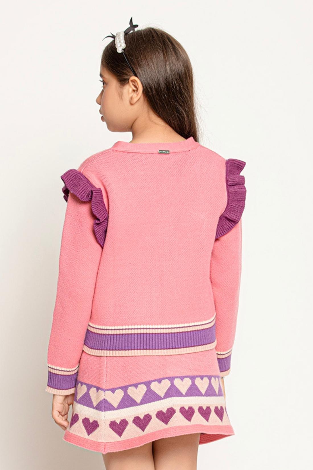 Pink  Abstract Sweater