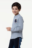 One Friday Kids Boys Blue Chinese Collar Shirt - One Friday World