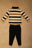 One Friday Baby Boys Multi Stripes T-Shirt & Track Pant Set