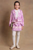 One Friday Kids Girls Pink & Lilac Checkered Blazer