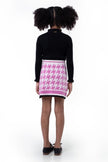 One Friday Kids Girls Pink Abstract Knitted Skirt - One Friday World