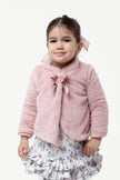 One Friday Baby Girls Pink Shirt Collar Overcoat