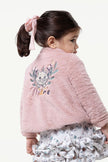 One Friday Baby Girls Pink Shirt Collar Overcoat