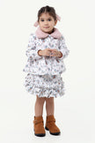 One Friday Baby Girls Multi Animal Printed Overcoat