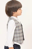 One Friday Baby Boys White Shirt With Grey Waistcoat (2 Pieces set) - One Friday World