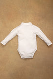 One Friday Baby Boys Grey Solid BodySuit With Waistcoat