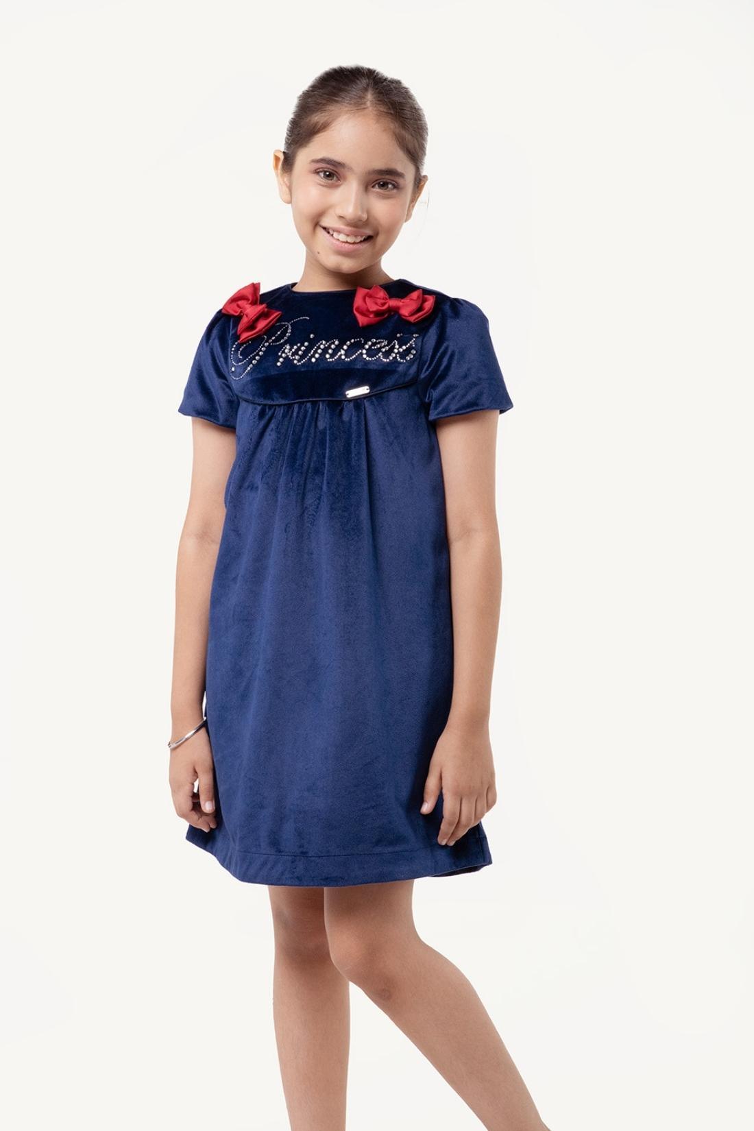 One Friday Navy Blue Solid Dress - One Friday World