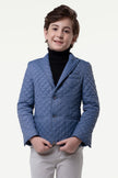 One Friday Kids Boys Blue Quilted Blazer