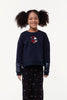 One Friday Kids Girls Navy Blue Classic Sweat Shirt - One Friday World