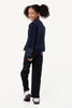 One Friday Kids Girls Navy Blue Classic Sweat Shirt - One Friday World