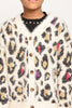 One Friday Off White Animal Printed Sweater