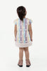 One Friday Varsity Chic Multicolored Stripes and Blooms Dress for Girls - One Friday World