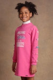 One Friday Girls Unicorn Peppy Pink Cotton Tunic Dress