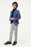 One Friday Kids Boys Blue Quilted Blazer