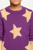 Purple Star Print Sweater